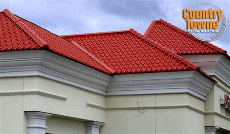 image house metal coated roof spanish style|simulated spanish tile roofing.